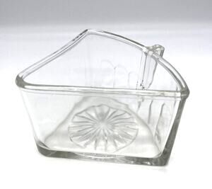 Vintage Triangular Pie Shaped Wheel Indiana Glass Refrigerator Dish *No Lid
